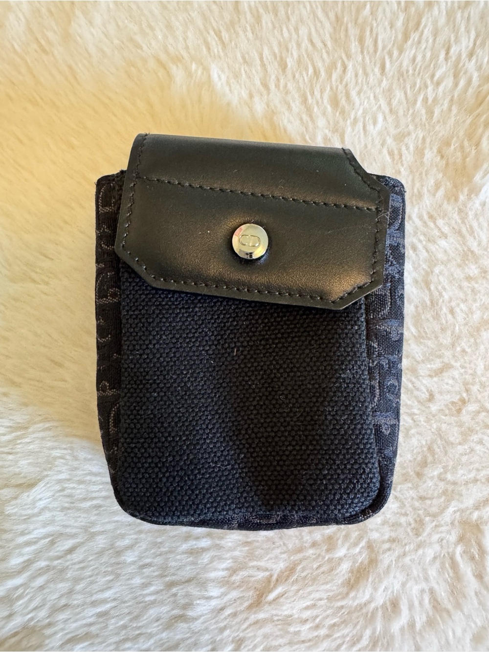 Dior Black Canvas & Leather Men's Pocket Pouch